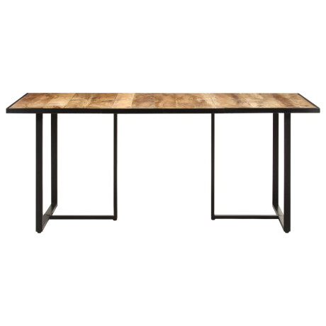 vidaXL Eettafel 180 cm ruw mangohout afbeelding2 - 1