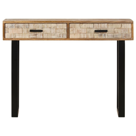 vidaXL Wandtafel 100x30x75 cm massief mangohout afbeelding2 - 1