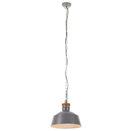 vidaXL Hanglamp industrieel E27 32 cm grijs afbeelding2 - 1