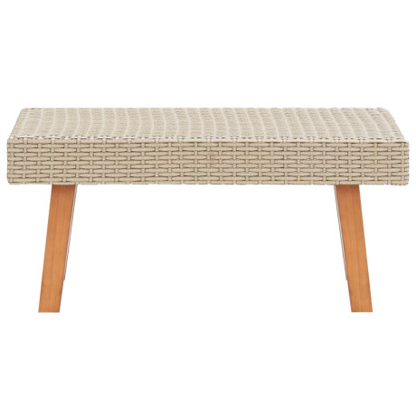 vidaXL Tuintafel poly rattan beige afbeelding2 - 1