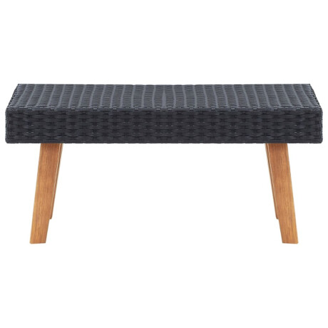 vidaXL Tuintafel poly rattan zwart afbeelding2 - 1