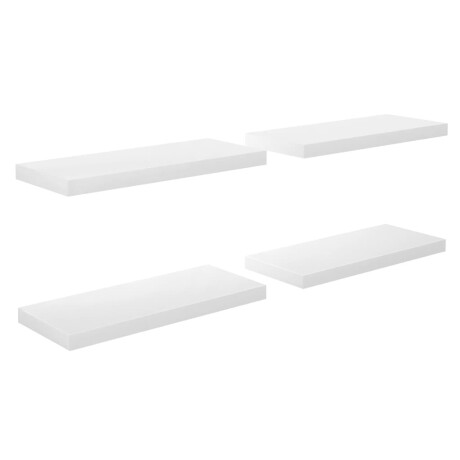 vidaXL Wandschappen zwevend 4 st 60x23,5x3,8 cm MDF hoogglans wit afbeelding2 - 1