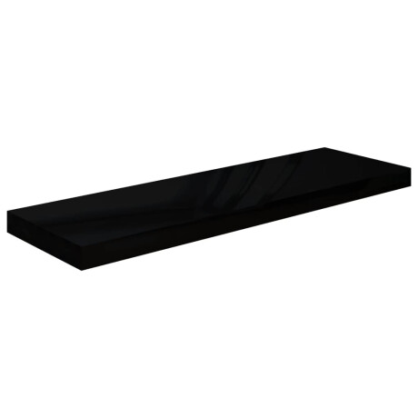 vidaXL Wandschap zwevend 80x23,5x3,8 cm MDF hoogglans zwart afbeelding2 - 1