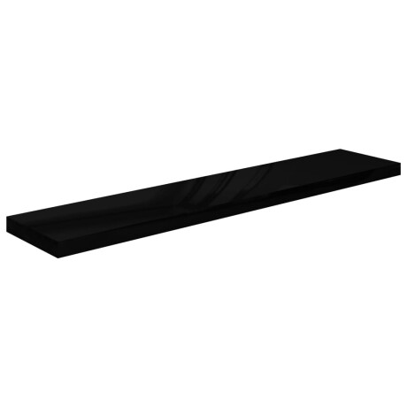vidaXL Wandschap zwevend 120x23,5x3,8 cm MDF hoogglans zwart afbeelding2 - 1