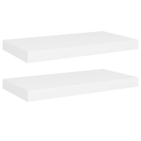 vidaXL Wandschappen zwevend 2 st 50x23x3,8 cm MDF wit afbeelding2 - 1