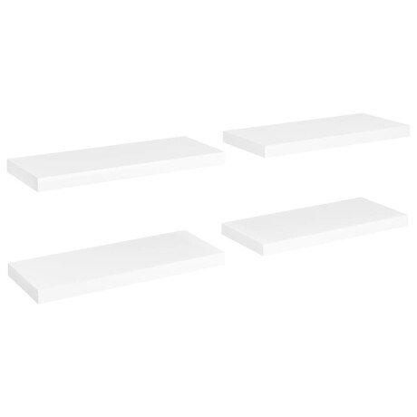 vidaXL Wandschappen zwevend 4 st 60x23,5x3,8 cm MDF wit afbeelding2 - 1