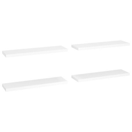 vidaXL Wandschappen zwevend 4 st 90x23,5x3,8 cm MDF wit afbeelding2 - 1