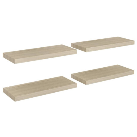 vidaXL Wandschappen zwevend 4 st 60x23,5x3,8 cm MDF eikenkleurig afbeelding2 - 1