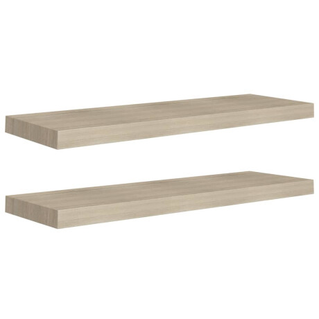 vidaXL Wandschappen zwevend 2 st 80x23,5x3,8 cm MDF eikenkleurig afbeelding2 - 1