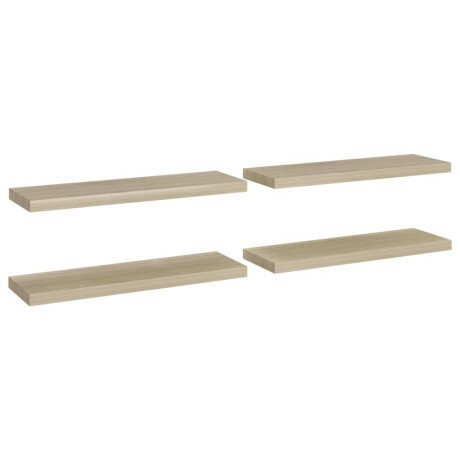 vidaXL Wandschappen zwevend 4 st 80x23,5x3,8 cm MDF eikenkleurig afbeelding2 - 1
