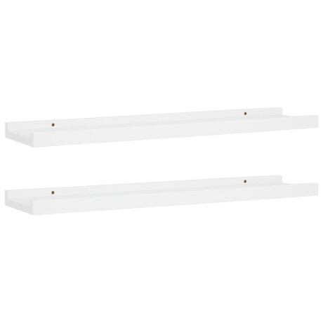 vidaXL Fotoplanken 2 st 60x9x3 cm MDF wit afbeelding2 - 1