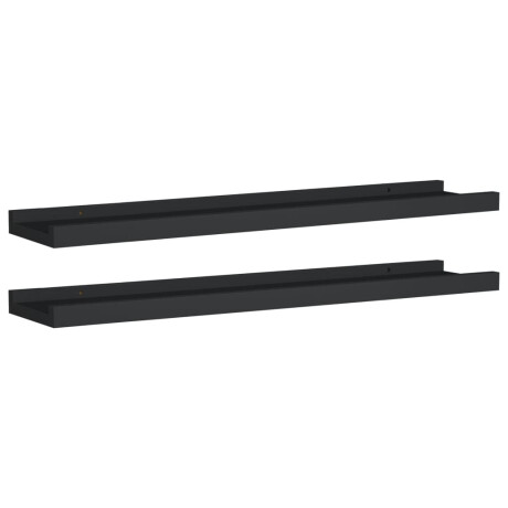 vidaXL Fotoplanken 2 st 60x9x3 cm MDF zwart afbeelding2 - 1