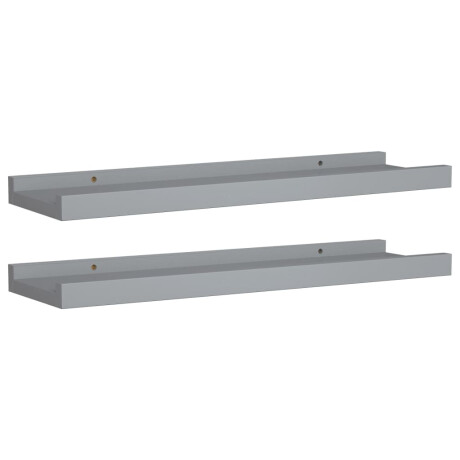vidaXL Fotoplanken 2 st 40x9x3 cm MDF grijs afbeelding2 - 1