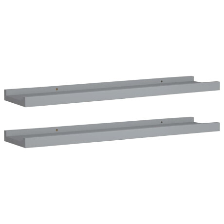 vidaXL Fotoplanken 2 st 60x9x3 cm MDF grijs afbeelding2 - 1