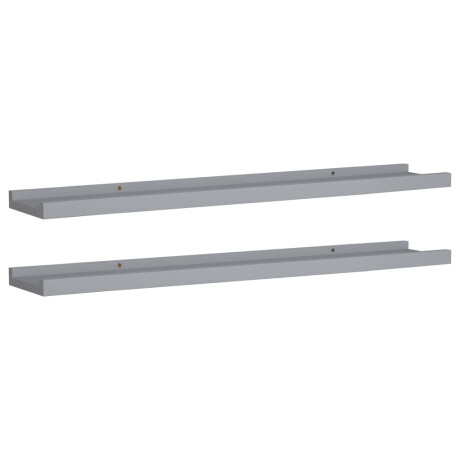 vidaXL Fotoplanken 2 st 80x9x3 cm MDF grijs afbeelding2 - 1
