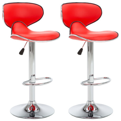vidaXL Barstoelen 2 st kunstleer rood afbeelding2 - 1