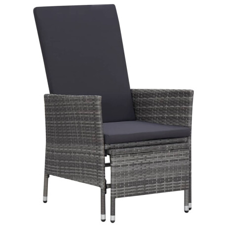vidaXL 2-delige Loungeset met kussens poly rattan grijs afbeelding2 - 1