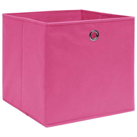 vidaXL Opbergboxen 10 st 28x28x28 cm nonwoven stof roze afbeelding2 - 1