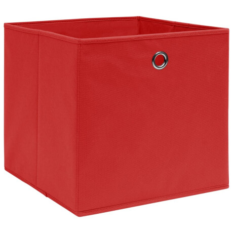 vidaXL Opbergboxen 10 st 28x28x28 cm nonwoven stof rood afbeelding2 - 1