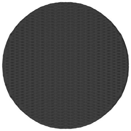 vidaXL Salontafel 68x68x30 cm poly rattan zwart afbeelding2 - 1