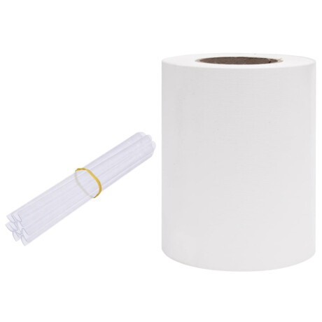 vidaXL Tuinscherm 35x0,19 m PVC wit afbeelding2 - 1
