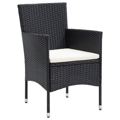 vidaXL Tuinstoelen 4 st poly rattan zwart afbeelding2 - 1