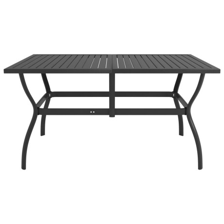 vidaXL Tuintafel 140x80x72 cm staal antraciet afbeelding2 - 1