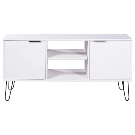 vidaXL Tv-meubel New York massief grenenhout wit afbeelding2 - 1