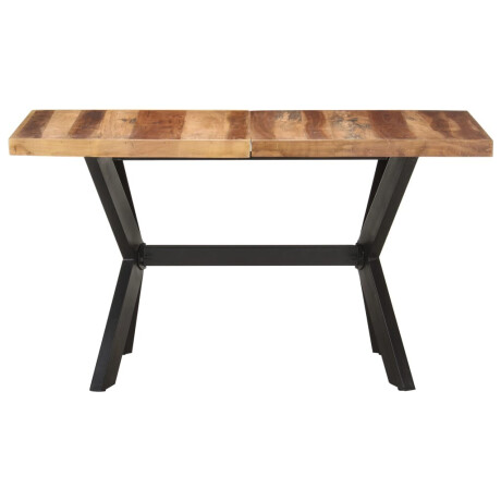vidaXL Eettafel 140x70x75 cm massief hout met honingkleurige afwerking afbeelding2 - 1