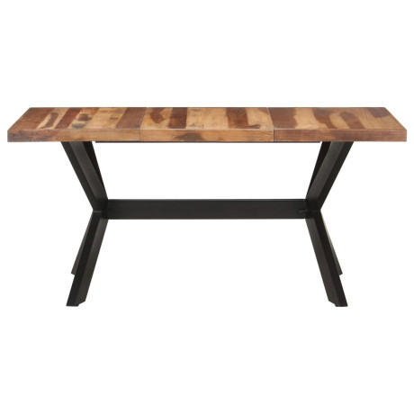 vidaXL Eettafel 160x80x75 cm massief hout met honingkleurige afwerking afbeelding2 - 1