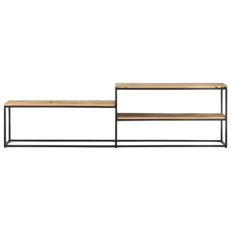 vidaXL Tv-meubel 180x30x50 cm ruw mangohout afbeelding2 - 1