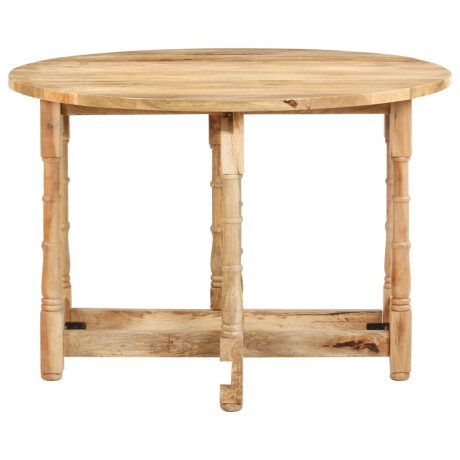 vidaXL Eettafel rond 110x76 cm massief mangohout afbeelding2 - 1