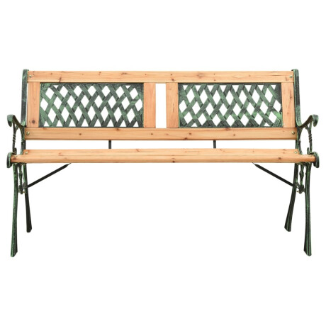 vidaXL Tuinbank 122 cm gietijzer en massief vurenhout afbeelding2 - 1