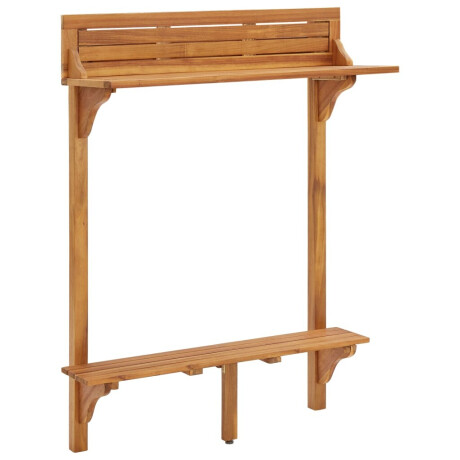 vidaXL Balkonbartafel 90x37x122,5 cm massief acaciahout afbeelding2 - 1