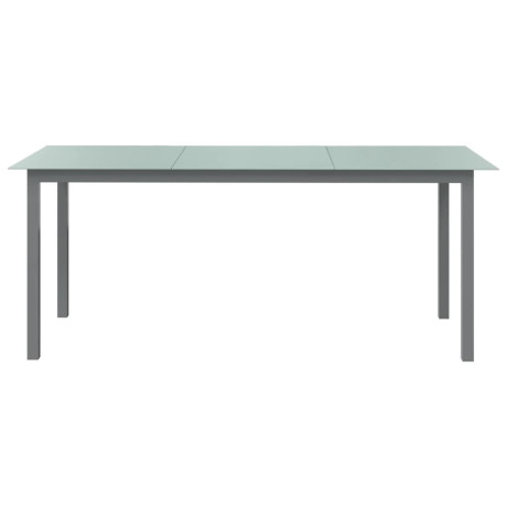 vidaXL Tuintafel 190x90x74 cm aluminium en glas lichtgrijs afbeelding2 - 1