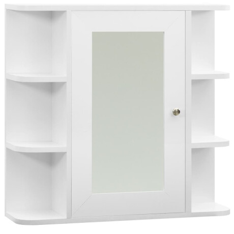 vidaXL Badkamerspiegelkast 66x17x63 cm MDF wit afbeelding2 - 1