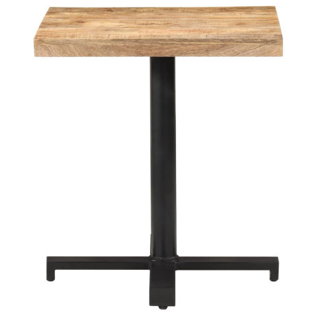 vidaXL Bistrotafel vierkant 70x70x75 cm ruw mangohout afbeelding2 - 1
