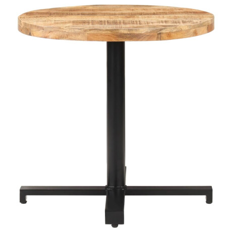 vidaXL Bistrotafel rond Ø80x75 cm ruw mangohout afbeelding2 - 1