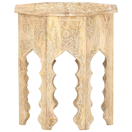 vidaXL Bijzettafel Ø48 cm massief mangohout afbeelding2 - 1
