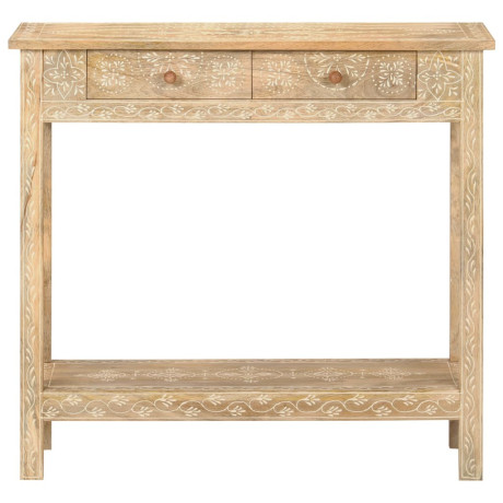 vidaXL Wandtafel 80x35x74 cm massief mangohout afbeelding2 - 1