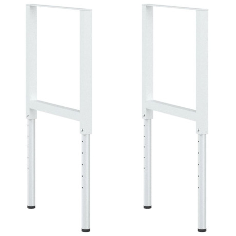 vidaXL Werkbankframes verstelbaar 2 st 55x(69-95,5) cm metaal grijs afbeelding2 - 1