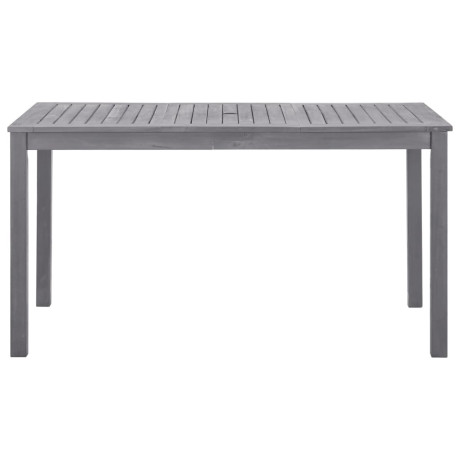vidaXL Tuintafel 140x80x74 cm massief acaciahout greywash afbeelding2 - 1