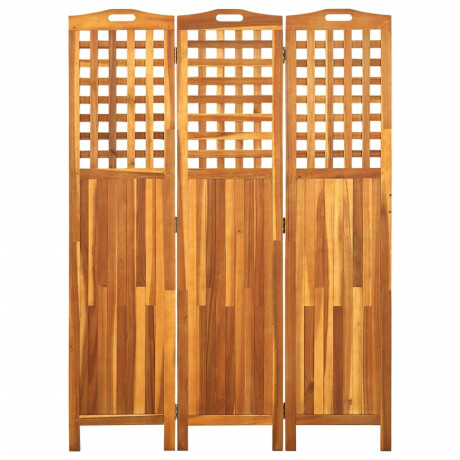 vidaXL Kamerscherm met 3 panelen 121x2x170 cm massief acaciahout afbeelding2 - 1