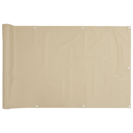 vidaXL Balkonscherm 90x300 cm oxford stof beige afbeelding2 - 1