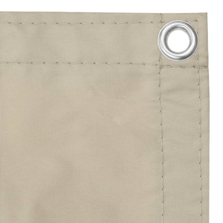 vidaXL Balkonscherm 120x300 cm oxford stof beige afbeelding2 - 1