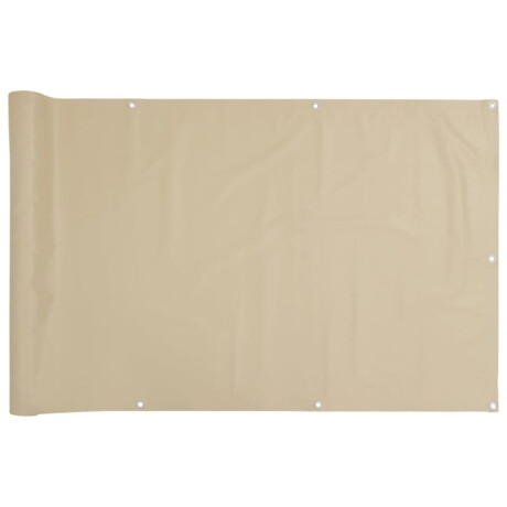 vidaXL Balkonscherm 120x600 cm oxford stof beige afbeelding2 - 1