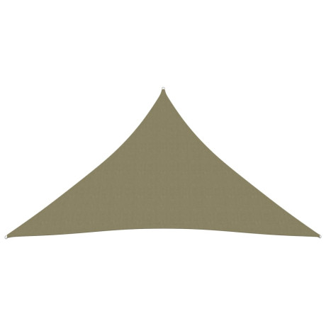 vidaXL Zonnescherm driehoekig 3x4x4 m oxford stof beige afbeelding2 - 1