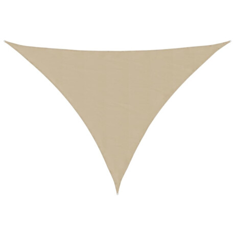 vidaXL Zonnescherm driehoekig 3x4x4 m oxford stof beige afbeelding2 - 1