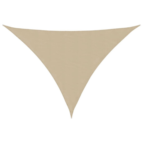 vidaXL Zonnescherm driehoekig 3,5x3,5x4,9 m oxford stof beige afbeelding2 - 1