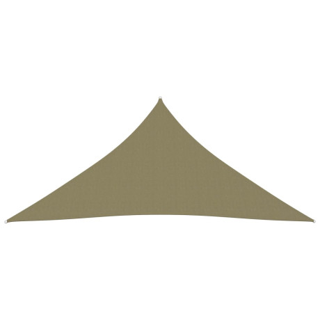 vidaXL Zonnescherm driehoekig 4,5x4,5x4,5 m oxford stof beige afbeelding2 - 1